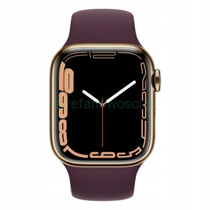 Apple Watch 7 45mm złoty z paskiem burgund Cellular LTE eSIM