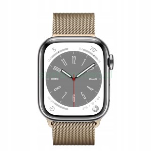 Smartwatch Apple Watch series 8 GPS 45mm złoty z bransoleta stal