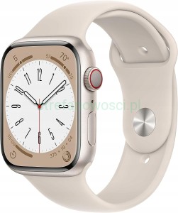 Smartwatch Apple Watch series 8 GPS + Cellular 45mm beżowy LTE