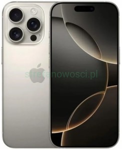Smartfon Apple iPhone 16 PRO 256GB tytan naturalny