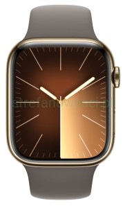 Smartwatch Apple Watch Series 9 GPS + Cellular 45mm złoty + pasek brąz pop.