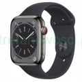 Smartwatch Apple Watch series 8 GPS + Cellular 45mm czarny zaplombowany