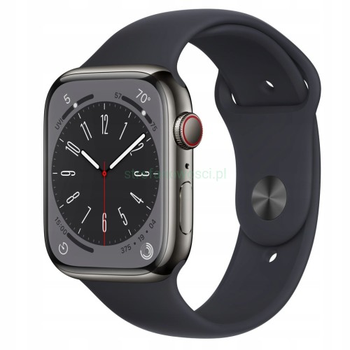 Smartwatch Apple Watch series 8 GPS + Cellular 45mm czarny zaplombowany