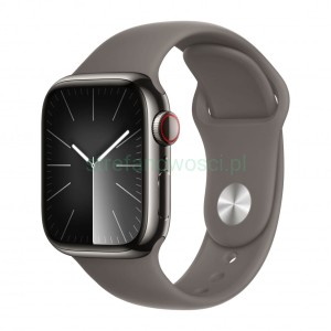 Apple Watch Series 9 GPS + Cellular 45mm grafit + brąz pasek zaplombowany