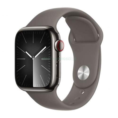 Apple Watch Series 9 GPS + Cellular 45mm grafit + brąz pasek zaplombowany