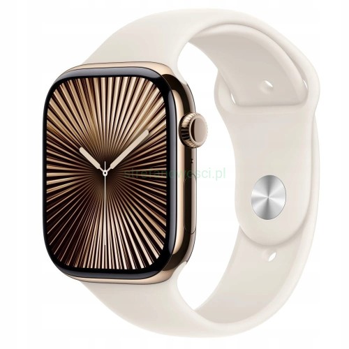 Smartwatch Apple Watch Series 9 GPS + Cellular 45mm złoty + starlight / beż