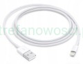 Kabel Apple Lightning - USB 1 m biały zaplombowany oryginał