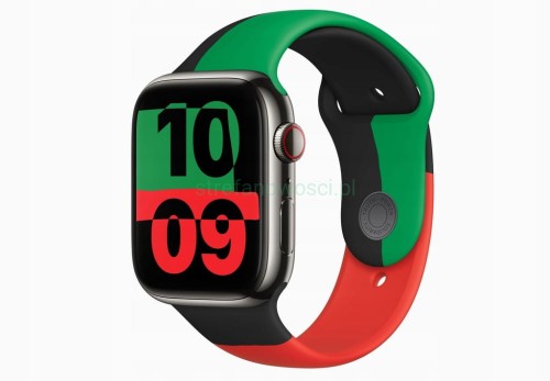 Apple Watch series 7 GPS Cellular 45mm stal grafit niebieski zaplombowany