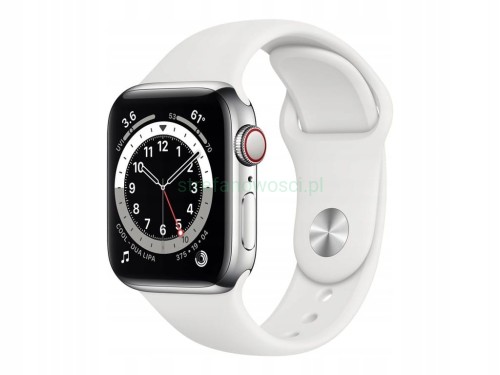 Apple Watch 6 40mm GPS Cellular stal eSIM LTE srebrny komunia zaplombowany