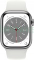 Smartwatch Apple Watch series 8 GPS + Cellular 41mm stal srebrny + biały