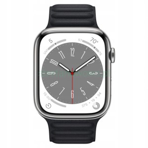 Smartwatch Apple Watch Series 9 GPS + Cellular 45mm srebrny + pasek skóra