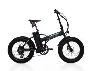 Składany rower elektryczny uMoven FatBike BAD koła 20" na plażę/na wakacje