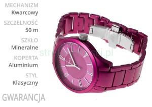 DAMSKI zegarek TIMEX aluminium colors RÓŻOWY