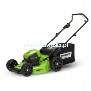 Greenworks GD60LM46HP Kosiarka akumulatorowa do trawy bezszczotkowa 46 cm 60V z koszem