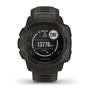 Wytrzymały smartwatch wielofunkcyjny zegarek GARMIN Instinct Grafitowy (standard wojskowy militarny 810G)