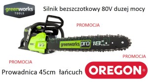 Greenworks piła łańcuchowa akumulatorowa 80V USA