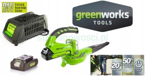 Greenworks Akumulatorowa dmuchawa lisci BLACK cena