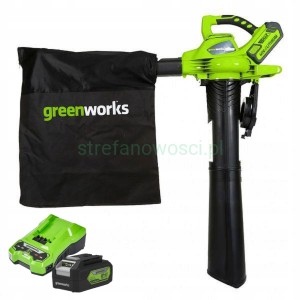 Dmuchawa do liści 40V Akumul. 4Ah Ład. GREENWORKS