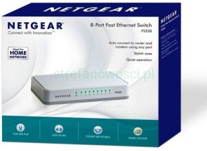 nowy switch NETGEAR FS208 8-portowy 100Mbps
